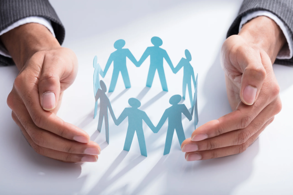 bilde som skal vise at dersom en er trygg, god og rolig, vil mye kunne ordne seg