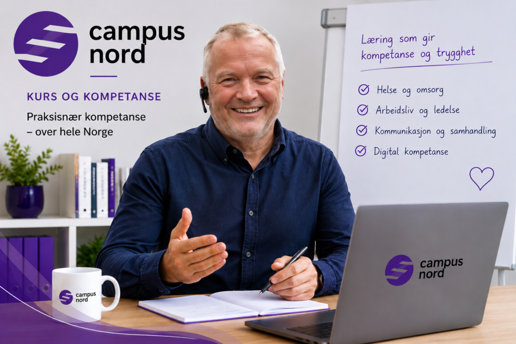 Oddbjørn Lund Hansen fra Campus Nord underviser i nettbaserte kurs og kompetanseutvikling innen helse, omsorg, arbeidsliv og ledelse.